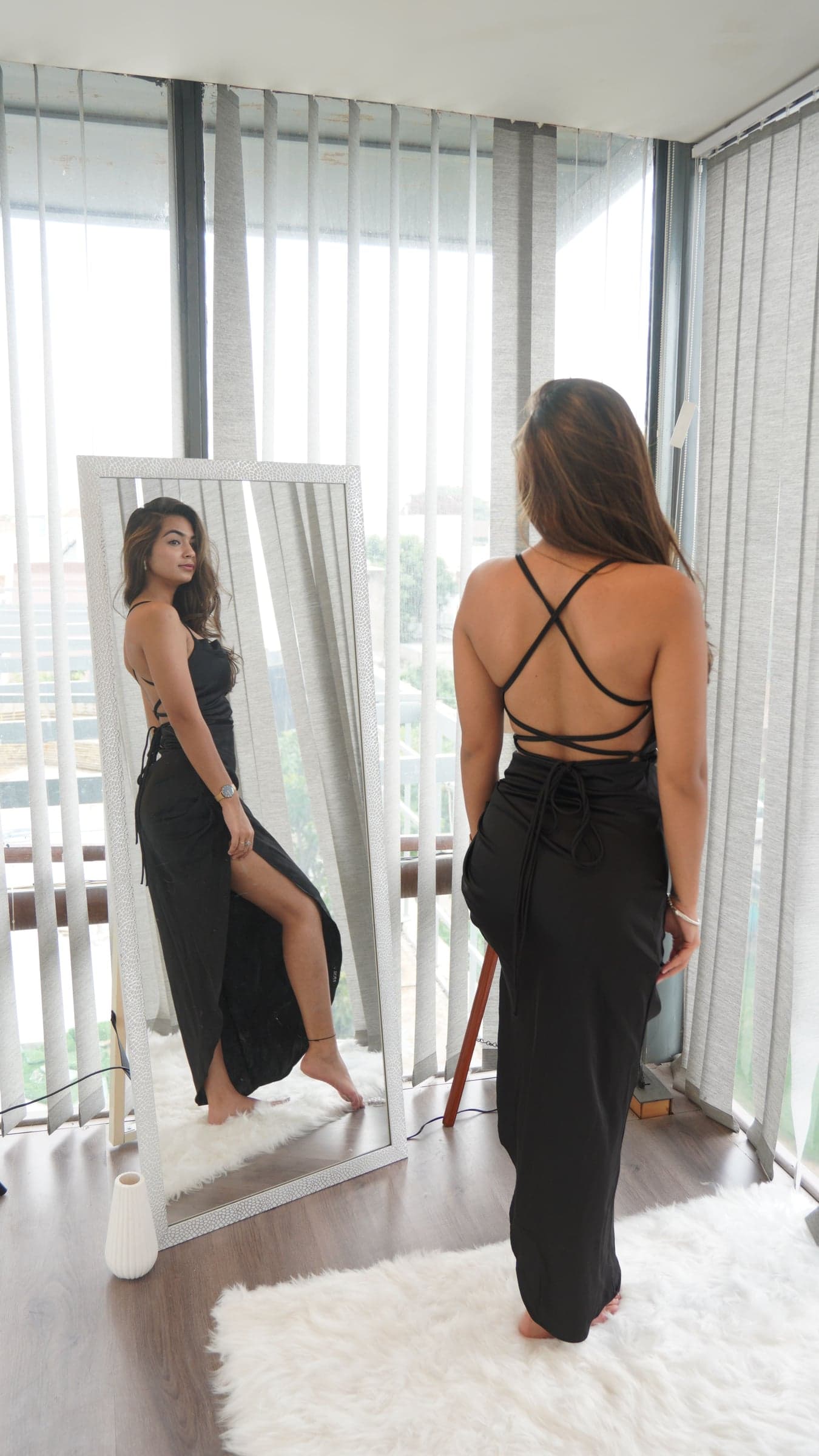 Black Satin Dress