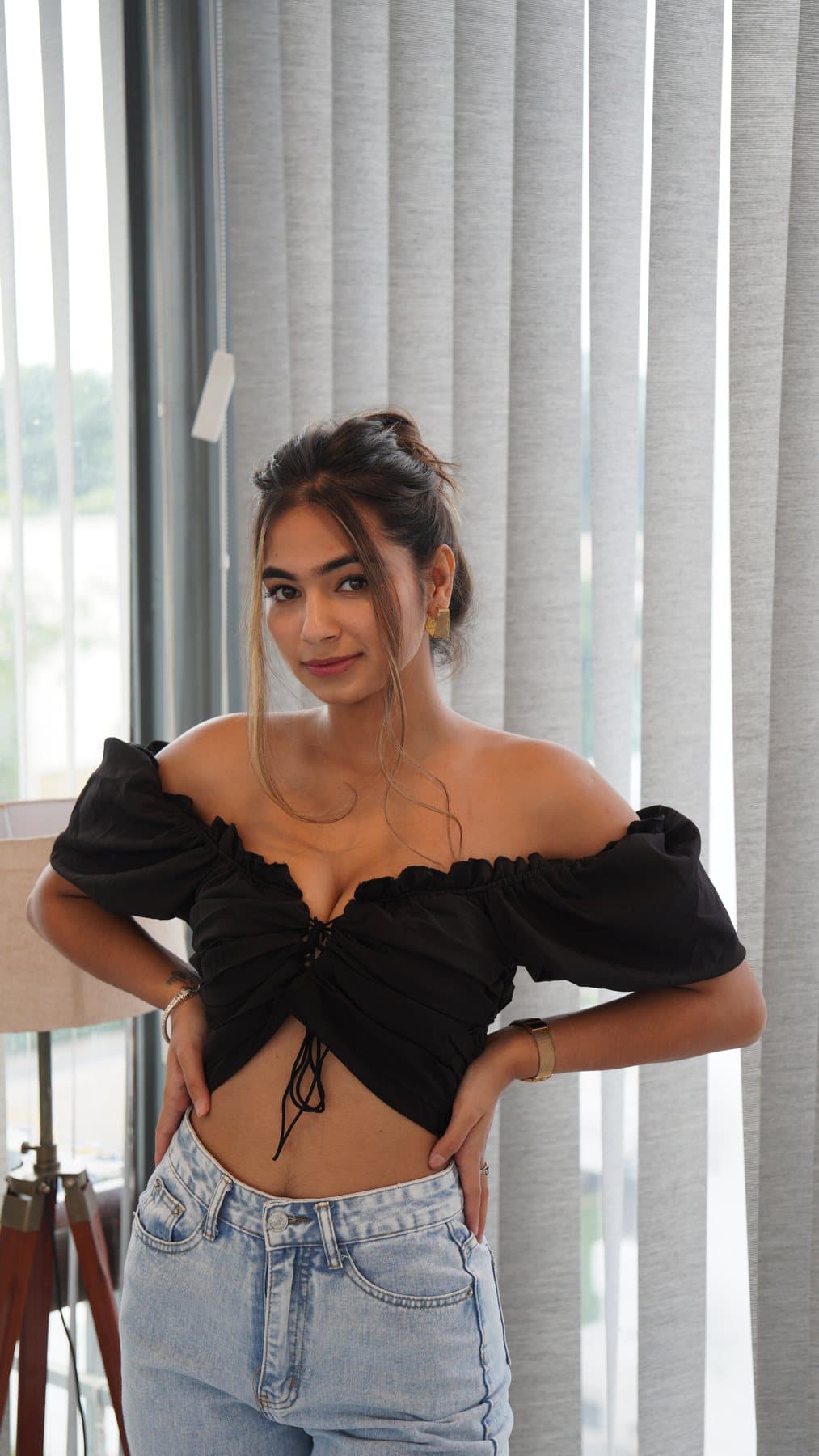 Black Off-Shoulder Top