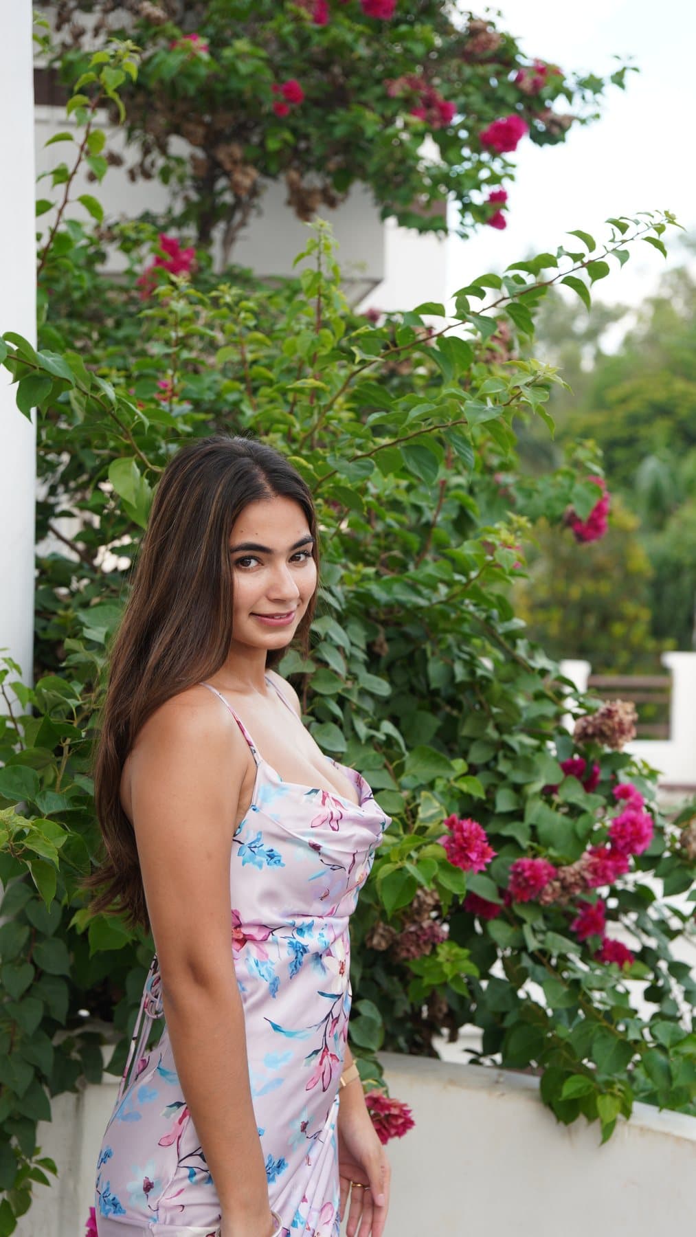 Floral Satin Dress