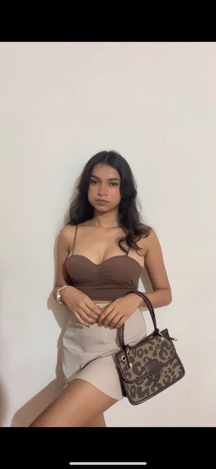 Brown Corset Crop Top - view 1